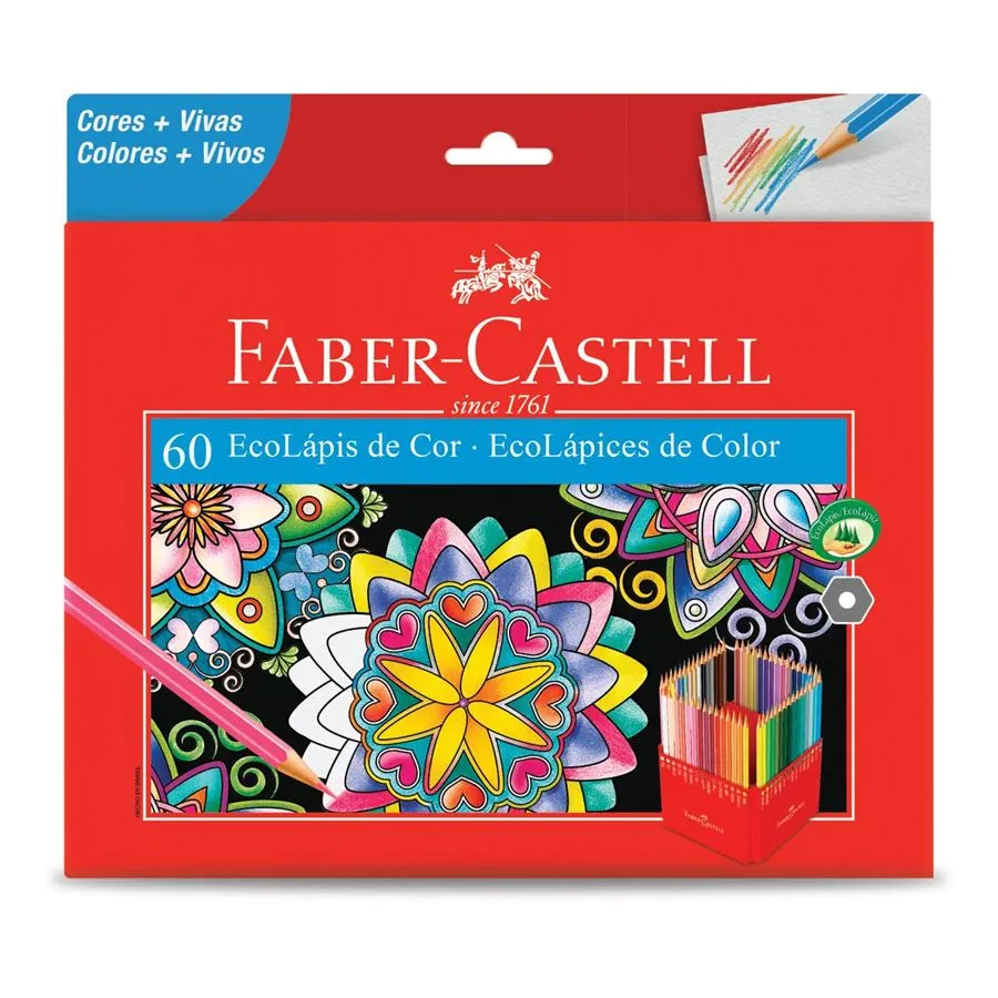 Set 60 EcoLápices de Colores Hexagonales - 120160G - Faber-Castell