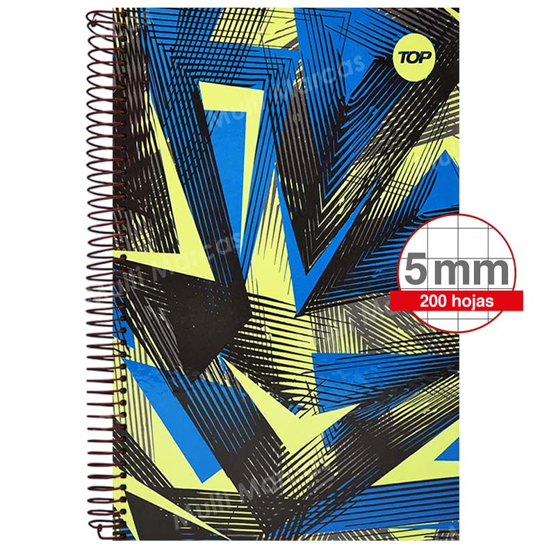 Cuaderno Espiral WINNER con Diseño Tamaño Carta Cuadrícula Intermedia 4 mm