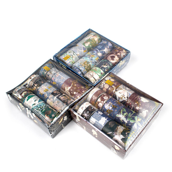 Washi Tape (Cinta Adhesiva con diseño) Paquete de 7 Washi Tapes + Hojas Stickers