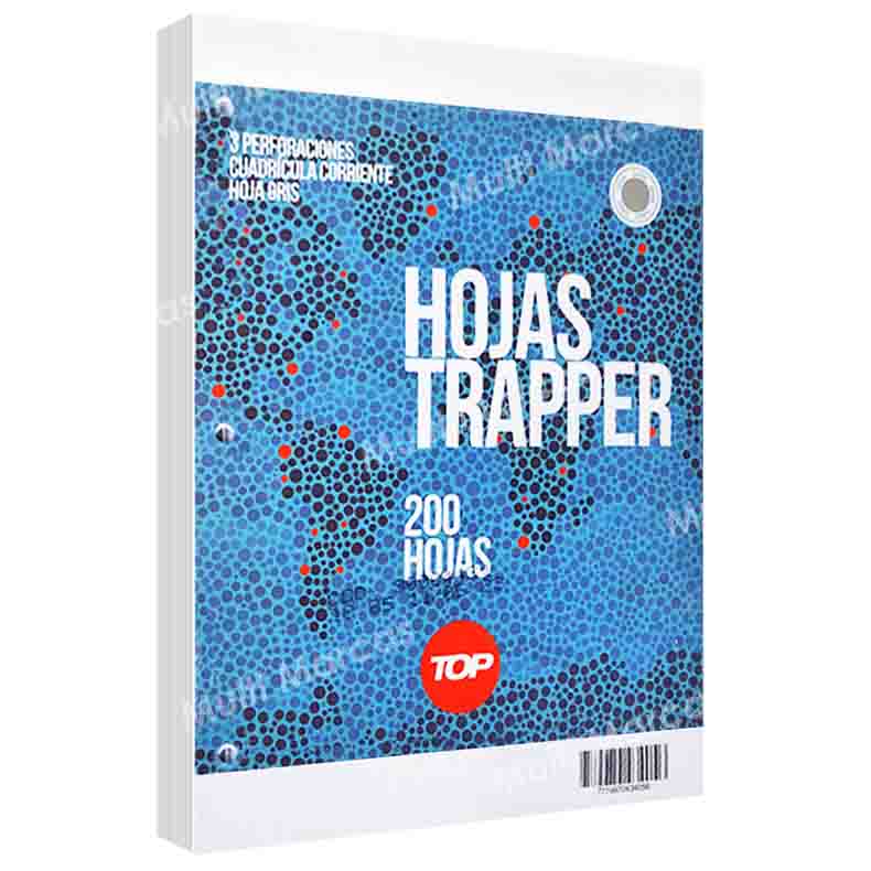 Trapper tamaño carta de 3 anillas con 200 Hojas TOP