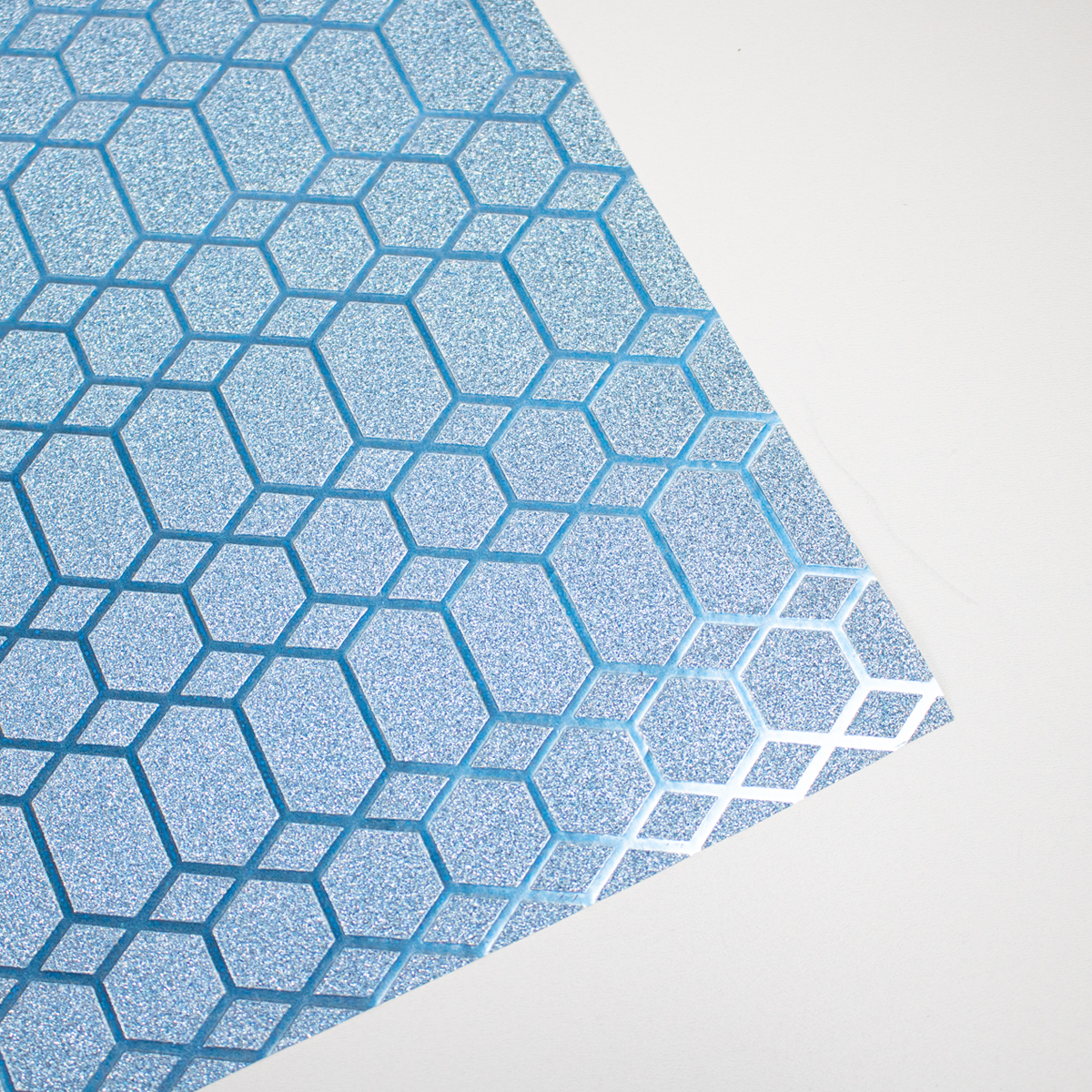 Papel de regalo 3D con patrón de hexágonos