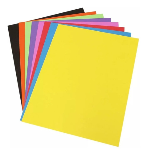 Paquete de 125 Pliegos de Cartulina  de Color Vivo - 150 Gramos - 65 x 100 cm. Chambril