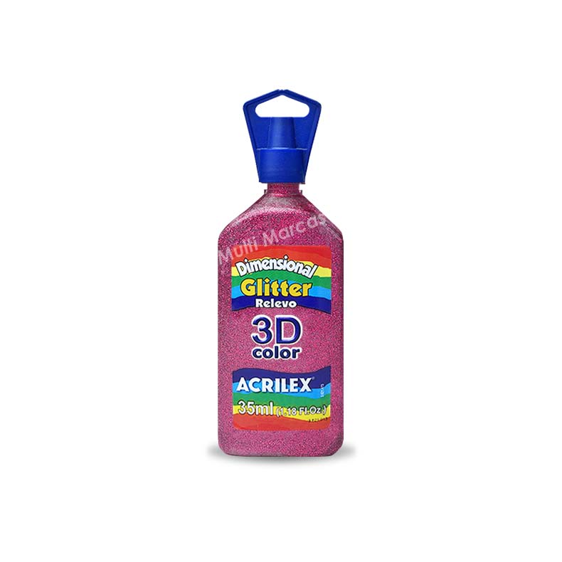 Dimensional Glitter Relieve 3D Color de 35 ml Color Azul ACRILEX