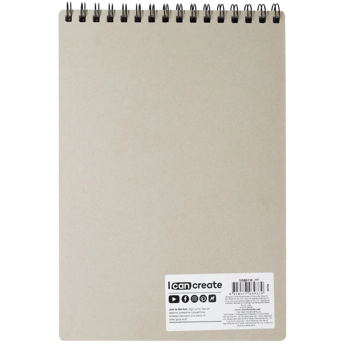 Cuaderno de Dibujo, Sketchbook, Tamaño 19 x 24 cm, Empastado, Tapa