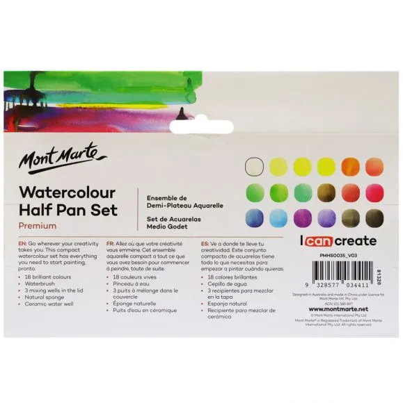 Estuche de Madera con 72 Lápices de Colores Acuarelables para Artistas  Premium - Mont Marte - MPN0120