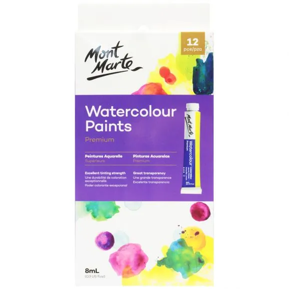Estuche de Madera con 72 Lápices de Colores Acuarelables para Artistas  Premium - Mont Marte - MPN0120