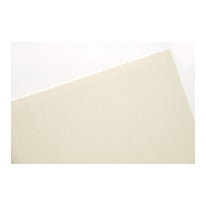 Paquete de Cartulina Hilada Color Crema x 125 Hojas 180 Gr. 65x100 cm.