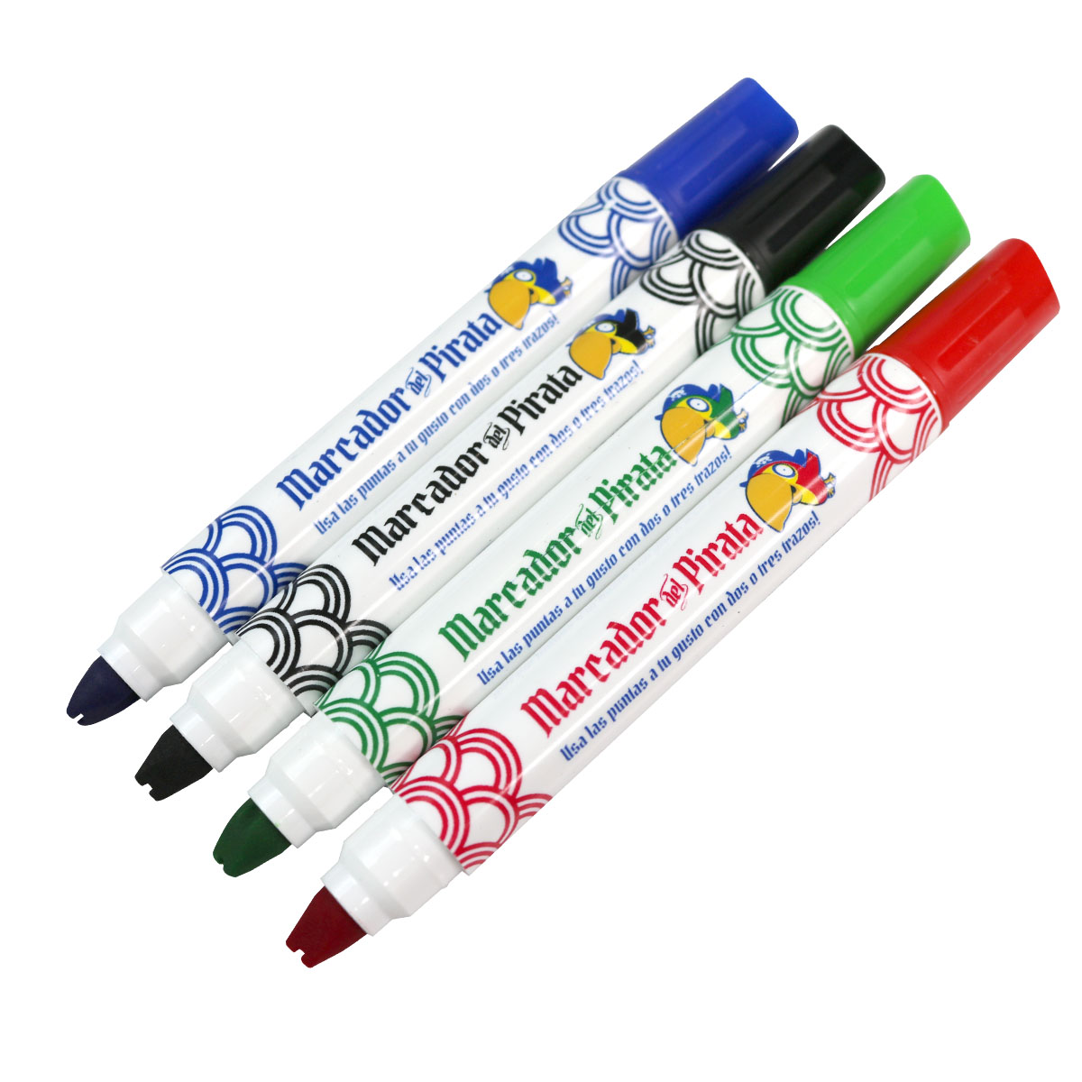 Set de marcadores acrílicos con 2 puntas redonda y biselada de 2-4 mm x10  colores surtidos TRABI