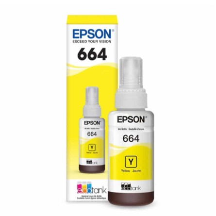 Tinta Original T664 para Impresora EPSON Color Amarillo/Yellow 70 ml.