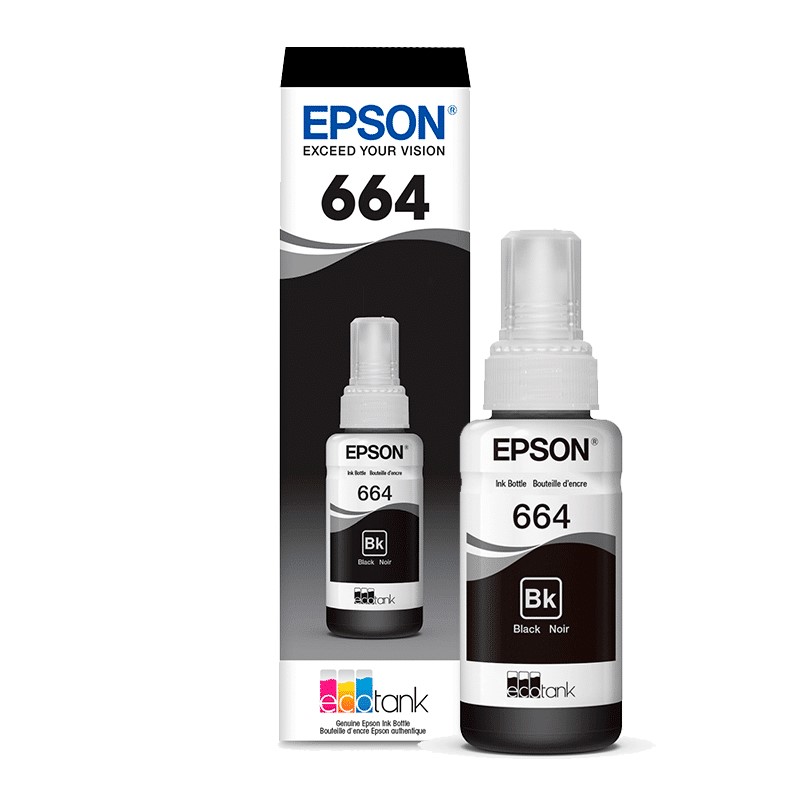 Tinta Original T664 para Impresora EPSON Color Negro/Black 70 ml.