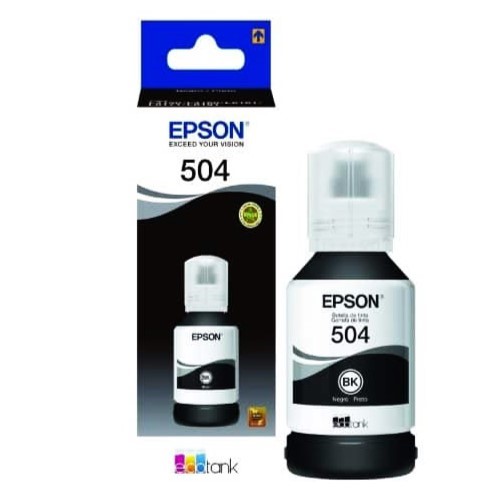 Tinta Original T504 para Impresora EPSON Color Negro/Black 127 ml.