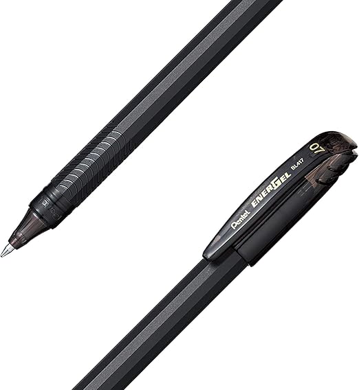 Micropunta Gel Pentel EnerGel 0.7 mm. Color Negro BL417