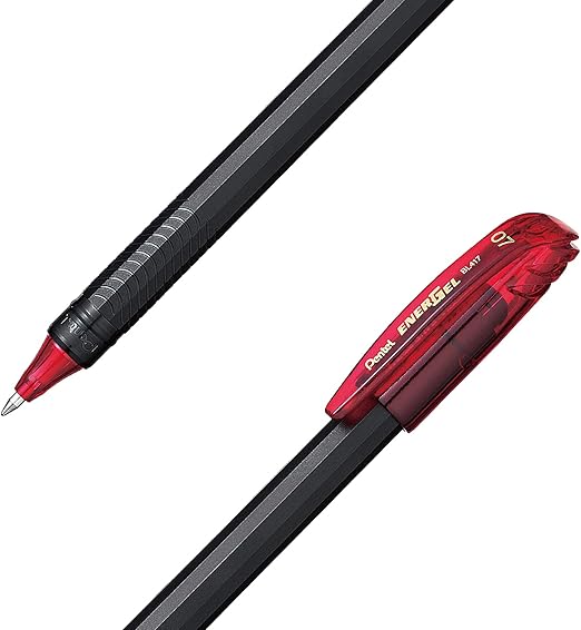 Micropunta Gel Pentel EnerGel 0.7 mm. Color Rojo BL417