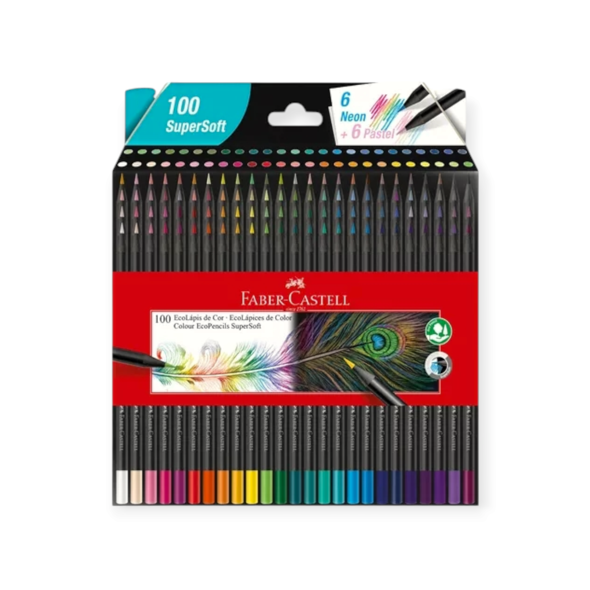 Set de 100 EcoLápices de Color Supersoft 1207100 SOFT FABER CASTELL