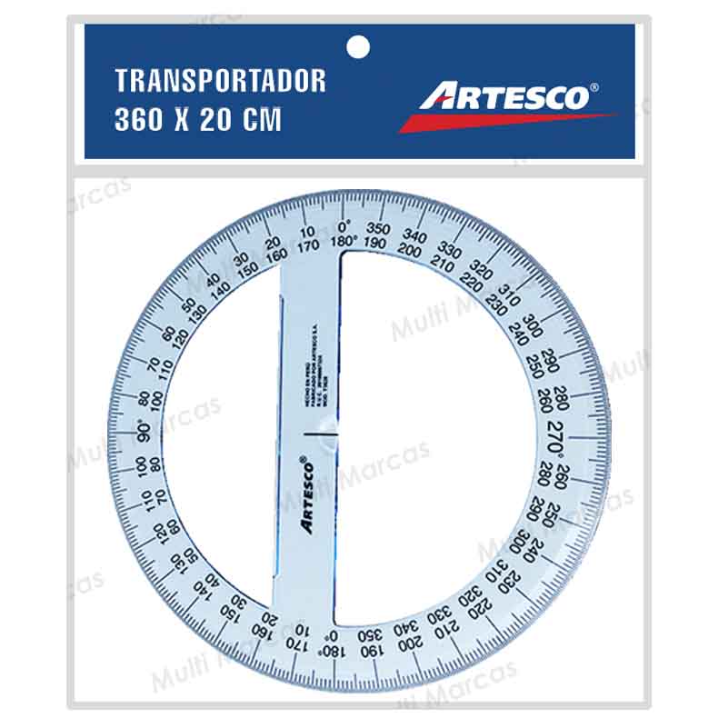 Transportador Artesco 360º Grados x 15 CM De Diámetro