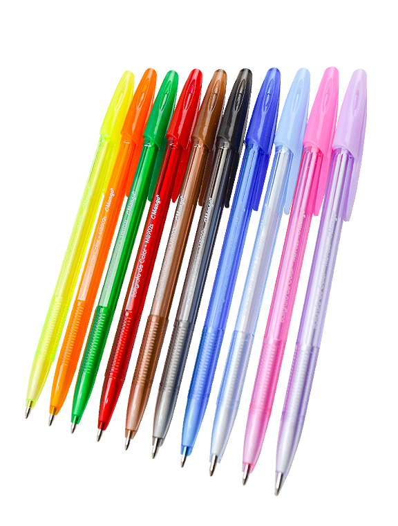 Set de 10 Bolígrafos de Colores Intensos NUEVO MANGO MB902S