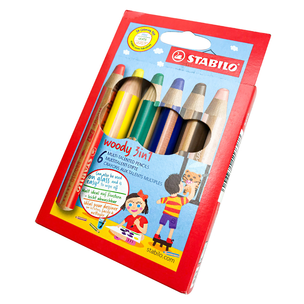 Set de 6 Crayones Woody STABILO 8806