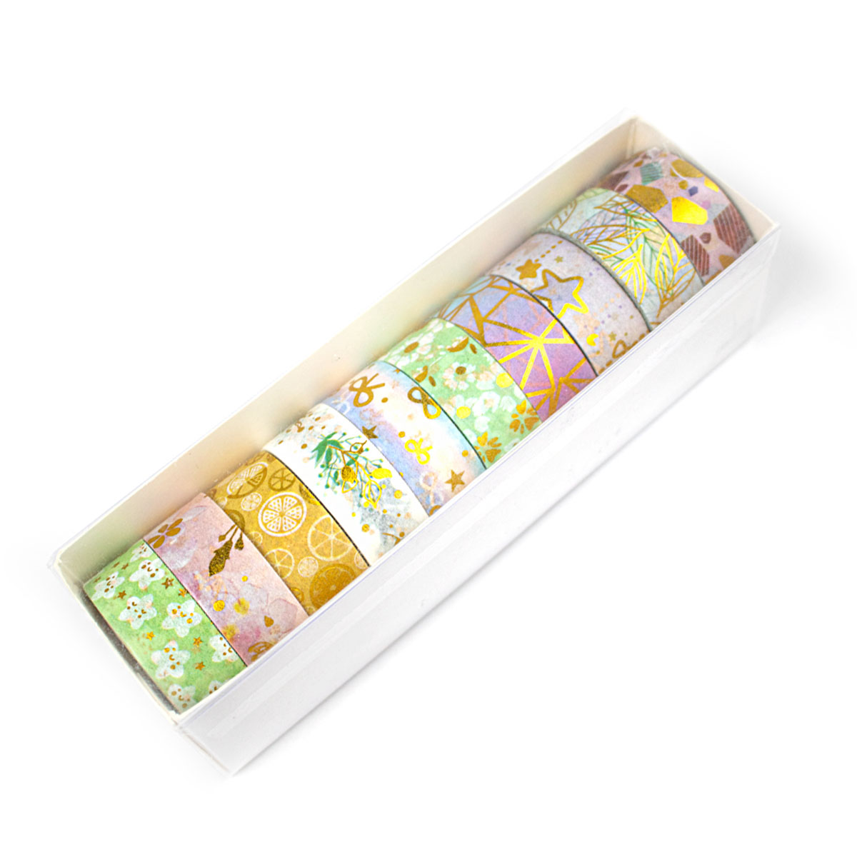 Washi Tape (Cinta Adhesiva con diseño) paquete de 10 unidades
