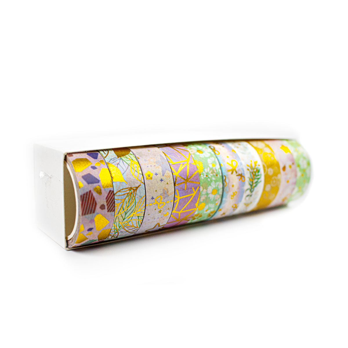 Washi Tape (Cinta Adhesiva con diseño) paquete de 10 unidades