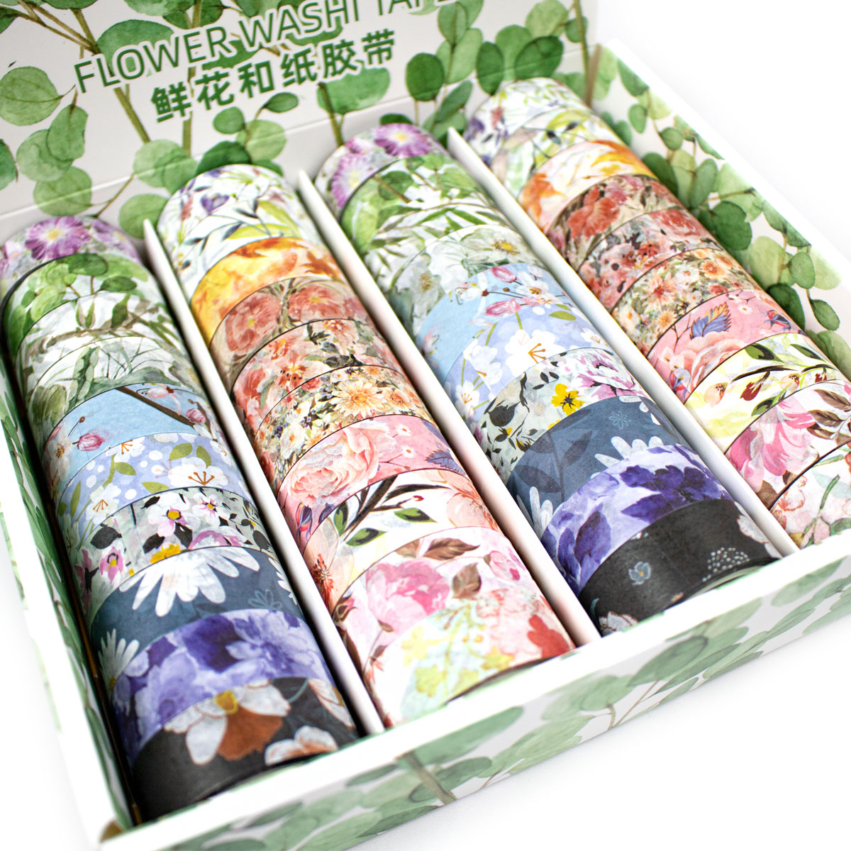 Washi Tape Redondo (Cinta Adhesiva con diseño) Diseños Florales