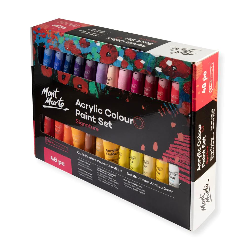Buy Mont Marte Acrylic Colour Paint Set 36ml x18 Online