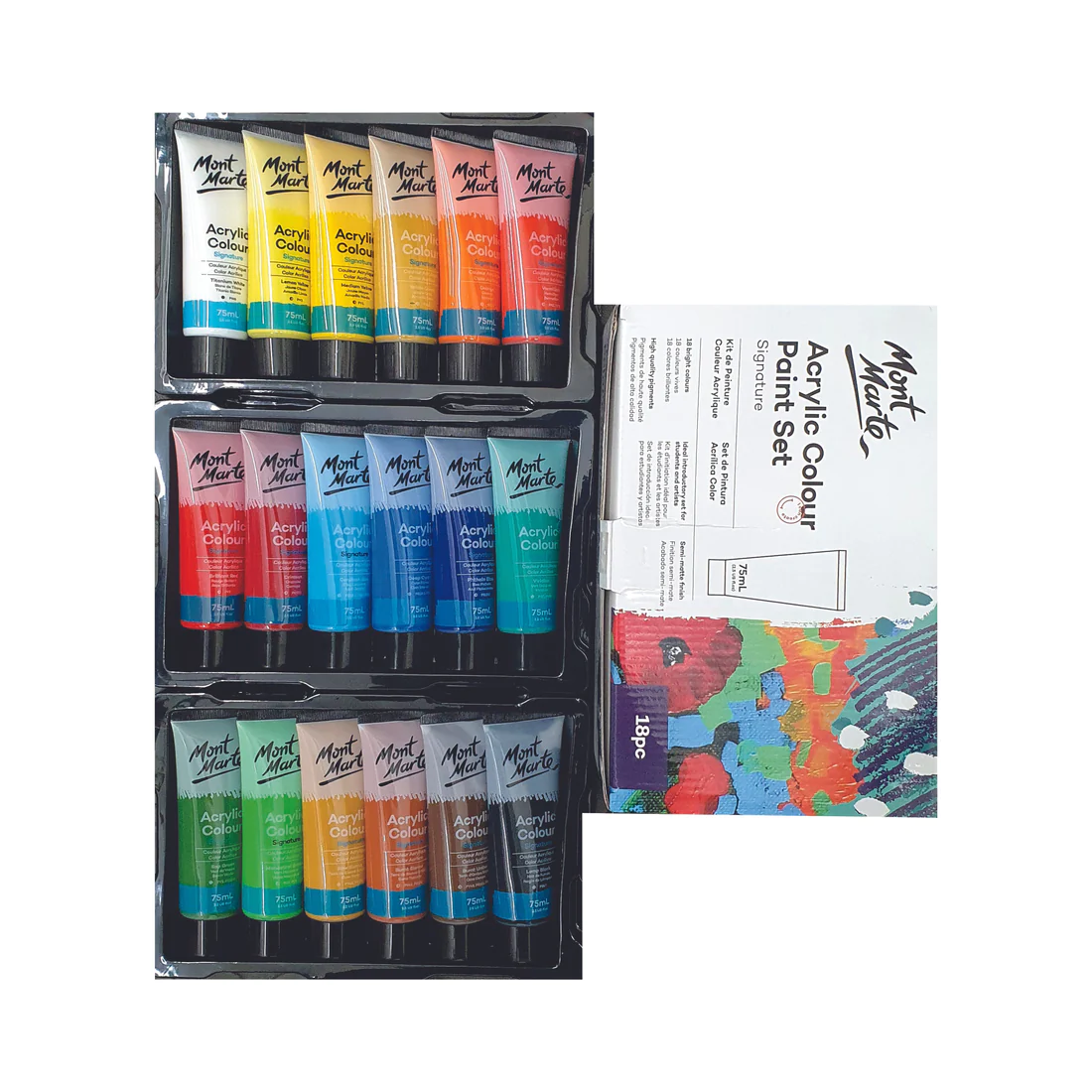 Acrylic Paint Set / Set de 18 Tubos de Pintura Acrílica