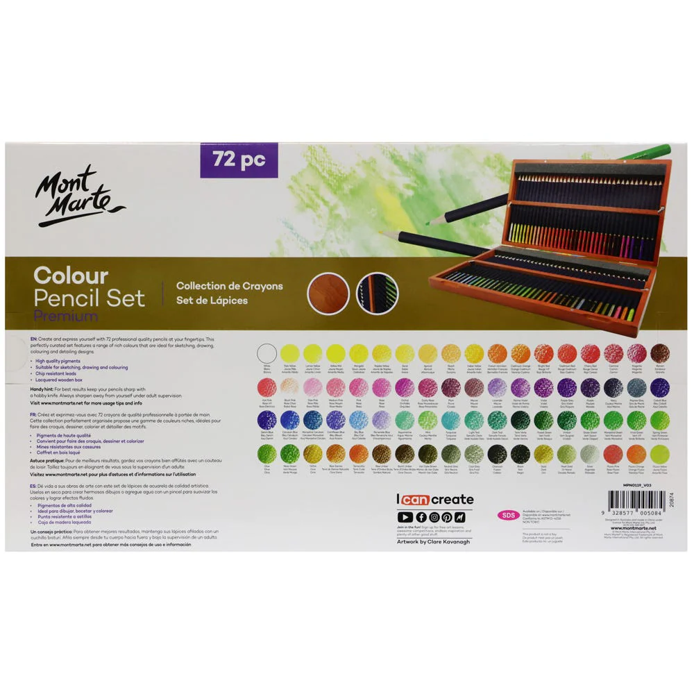GENERICO Kit 72 Piezas Lapices De Colores Arte Profesional Dibujo
