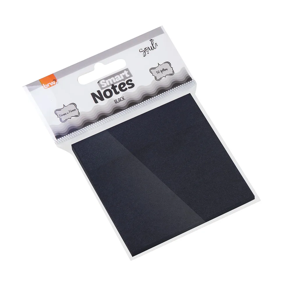Post It Cuadrado Color Negro 70X70 mm. X 50 Hojas - Smart Notes - BRW - BA7653