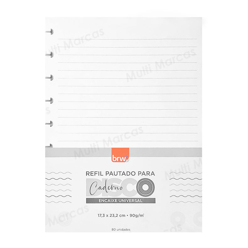 Cuaderno de Discos Color Blanco y Negro Kit Completo Tamaño 19x24 cm. - BRW - CD1001