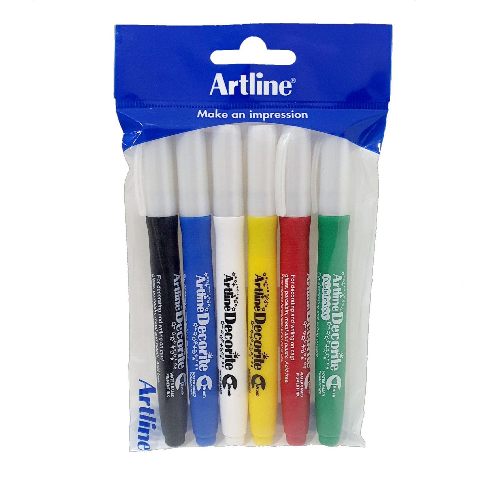 Pack 4 rotuladores punta de pincel Colores Pastel - Clean Color