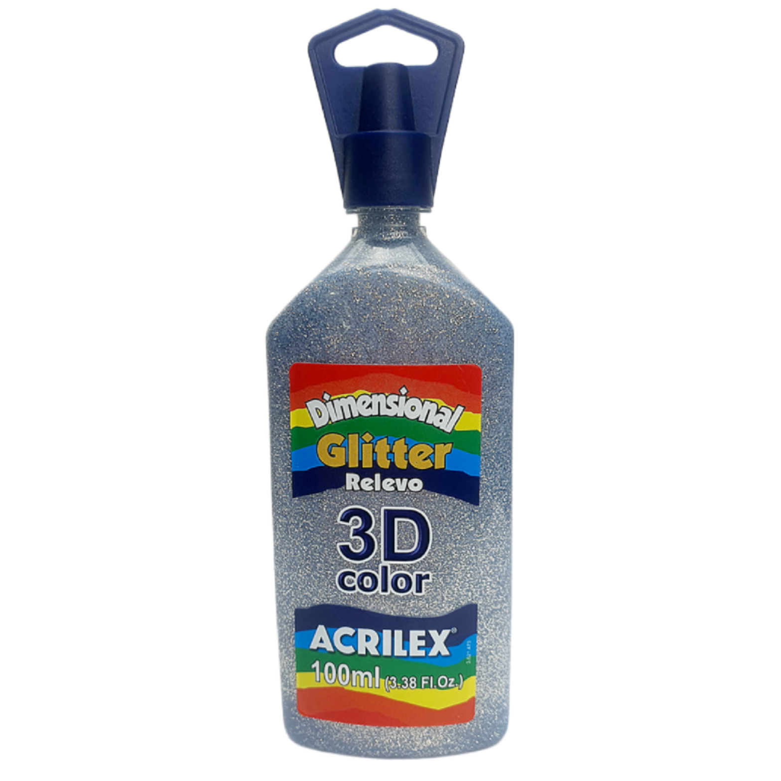 Dimensional Glitter Relieve 3D Color de 35 ml Color Plata ACRILEX