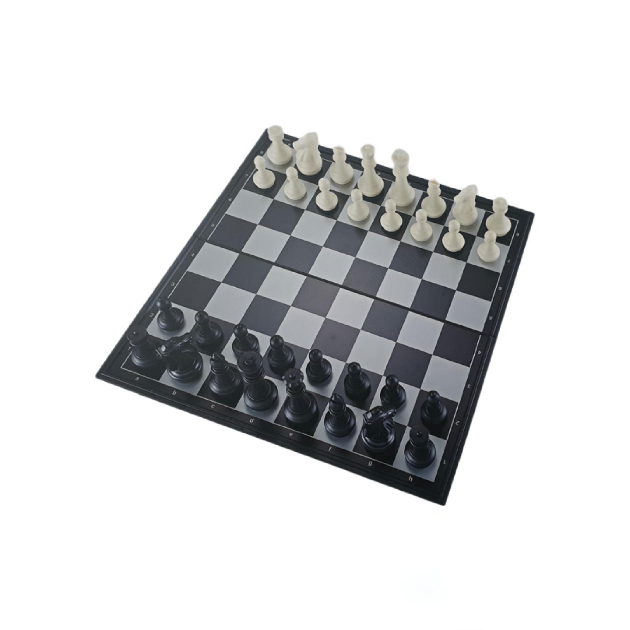 Tablero de Ajedrez Plástico Magnético con Piezas Blancas y Negras 30x30 cm. Nro. 2 - 3201