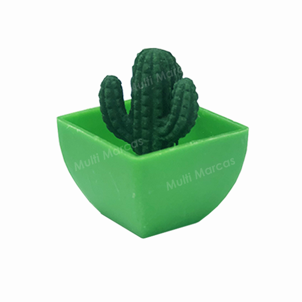 Maceta con Cactus 3x3 cm. para Maquetas
