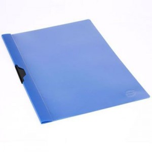 Carpeta de Plástico Tamaño Carta con Clip Azul Transparente Smart