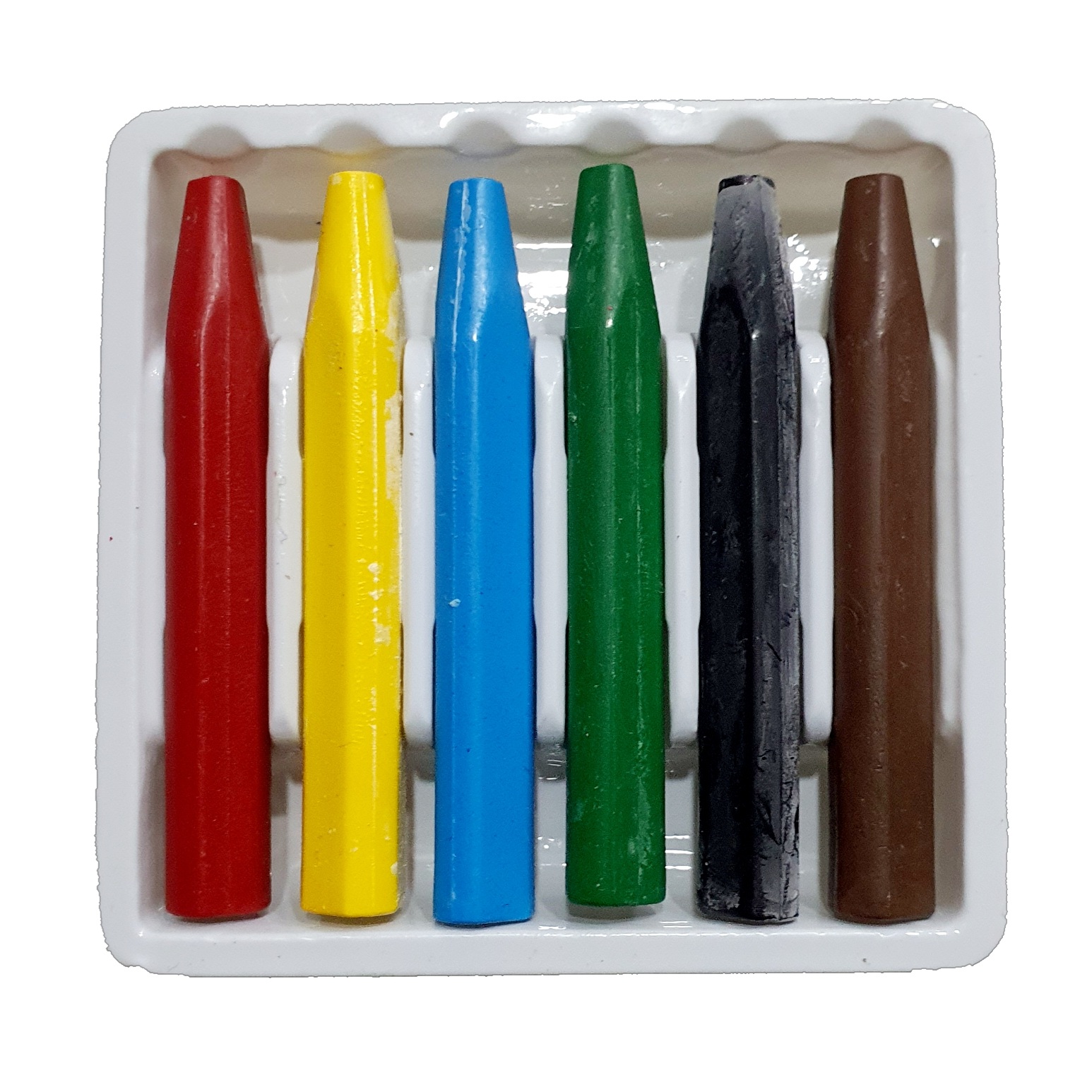 Set de 6 Crayones Plásticos, Colores Básicos - CY0048 - SABONIS