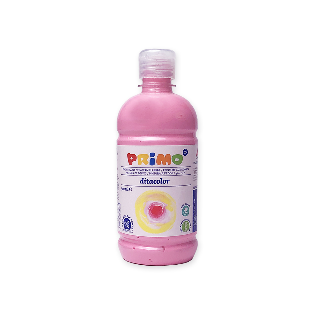 Pintura al Dedo PRIMO - Color Rosado - Botella 500 ml