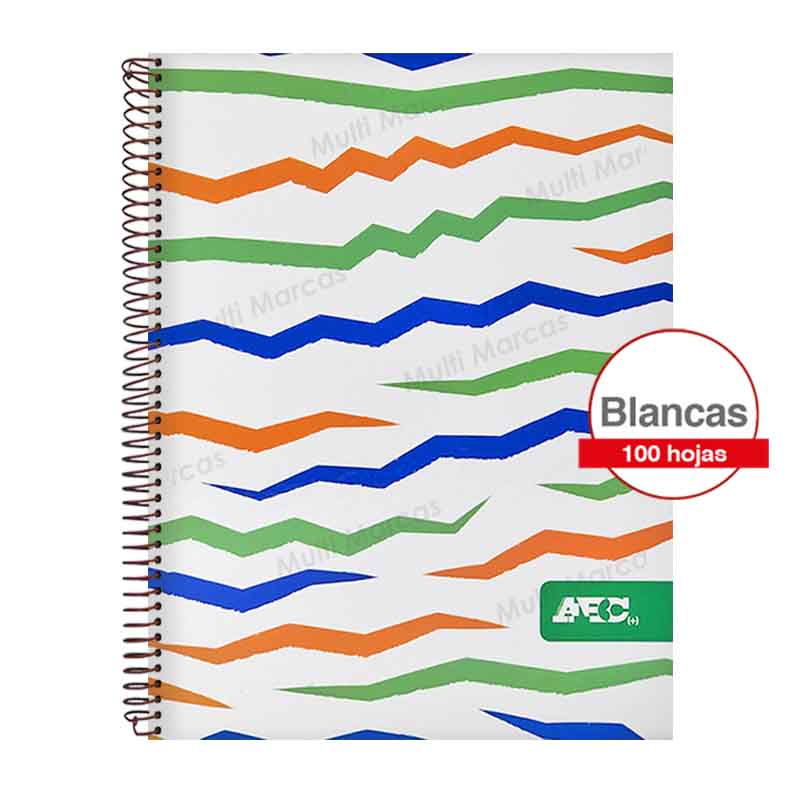 Cuaderno ABC Espiral Carta 100 Hojas Blancas