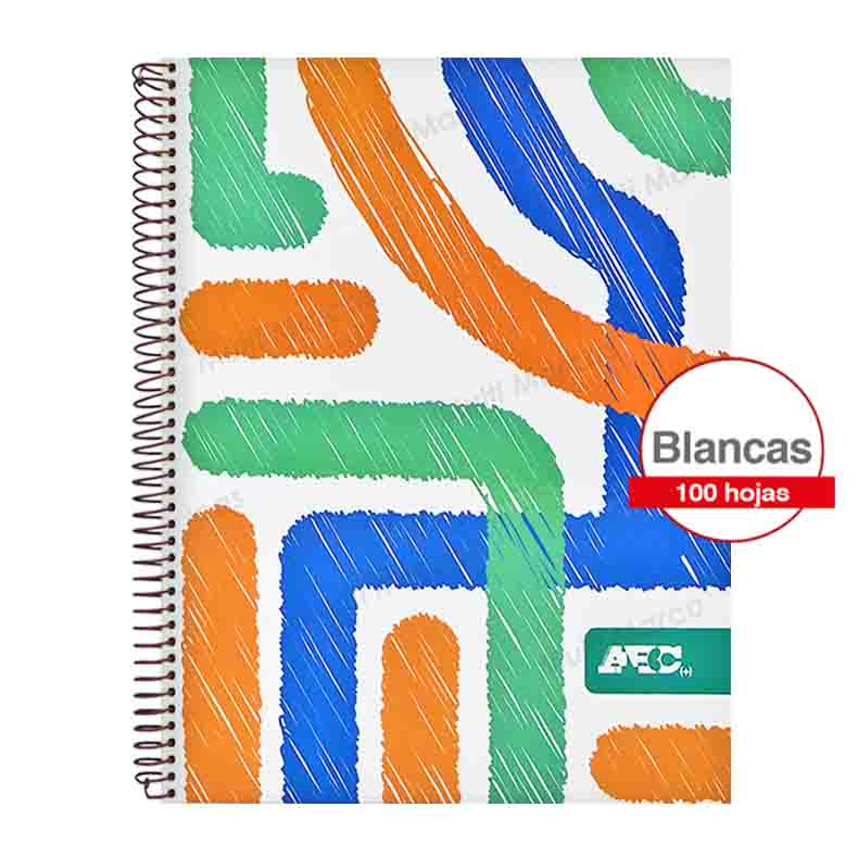 Cuaderno ABC Espiral Carta 100 Hojas Blancas