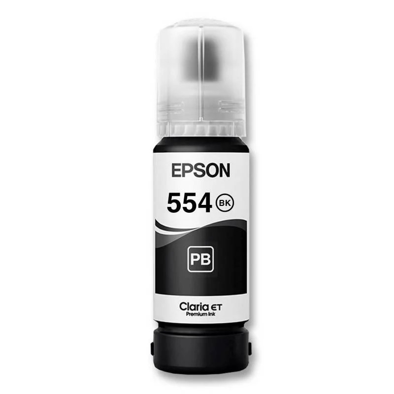 Tinta Original T554 para Impresora Fotográfica EPSON Color Negro / Black 70 ml.