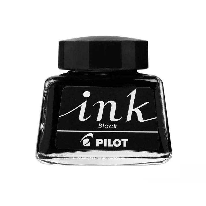 Tinta en Frasco de Vidrio Para Plumas Fuentes de Inmersión, 30 ml. Color Negro - INK-30-B - PILOT