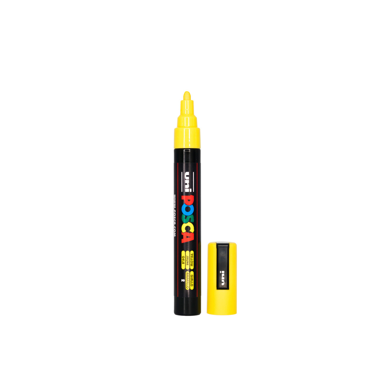 Marcador Uni-POSCA PC-5M Punta Media de 1.8 a 2.5 mm. Color Amarillo / Yellow- POSCA