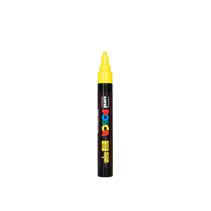 Marcador Uni-POSCA PC-5M Punta Media de 1.8 a 2.5 mm. Color Amarillo / Yellow- POSCA