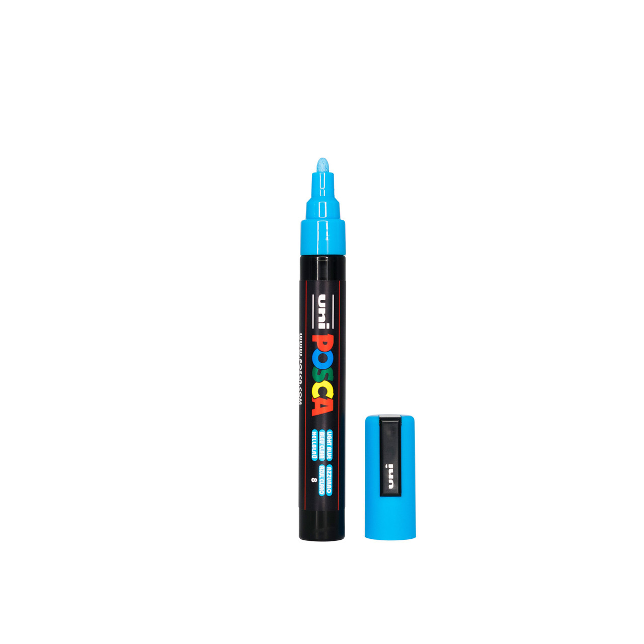 Marcador Uni-POSCA PC-5M Punta Media de 1.8 a 2.5 mm. Color Celeste / Azul Claro / Light Blue- POSCA