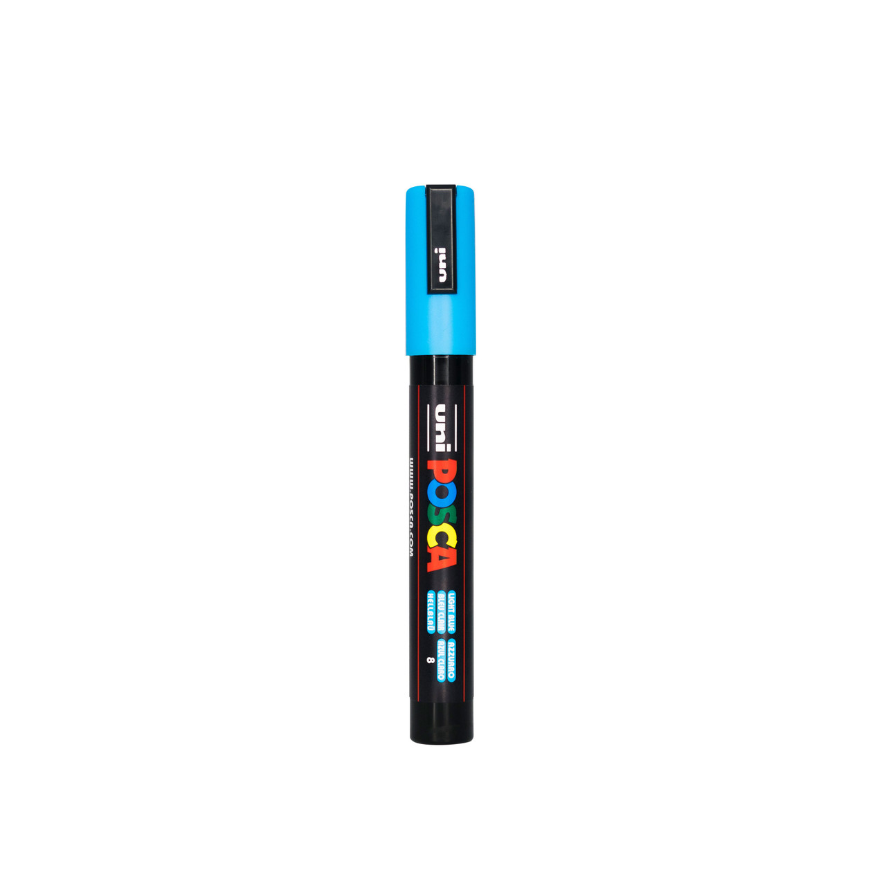 Marcador Uni-POSCA PC-5M Punta Media de 1.8 a 2.5 mm. Color Celeste / Azul Claro / Light Blue- POSCA