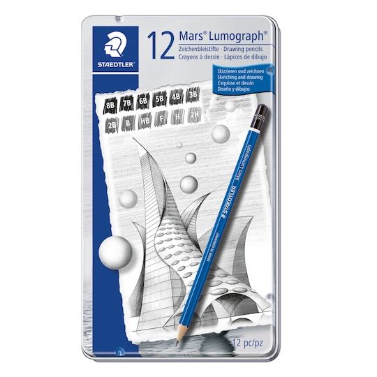 Set de 12 Lápices Grafito en Caja Metálica - 100 12 S - STAEDTLER