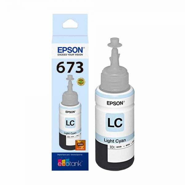 Tinta Original 673 para Impresora EPSON Color Cian/Cyan Claro 70 ml.