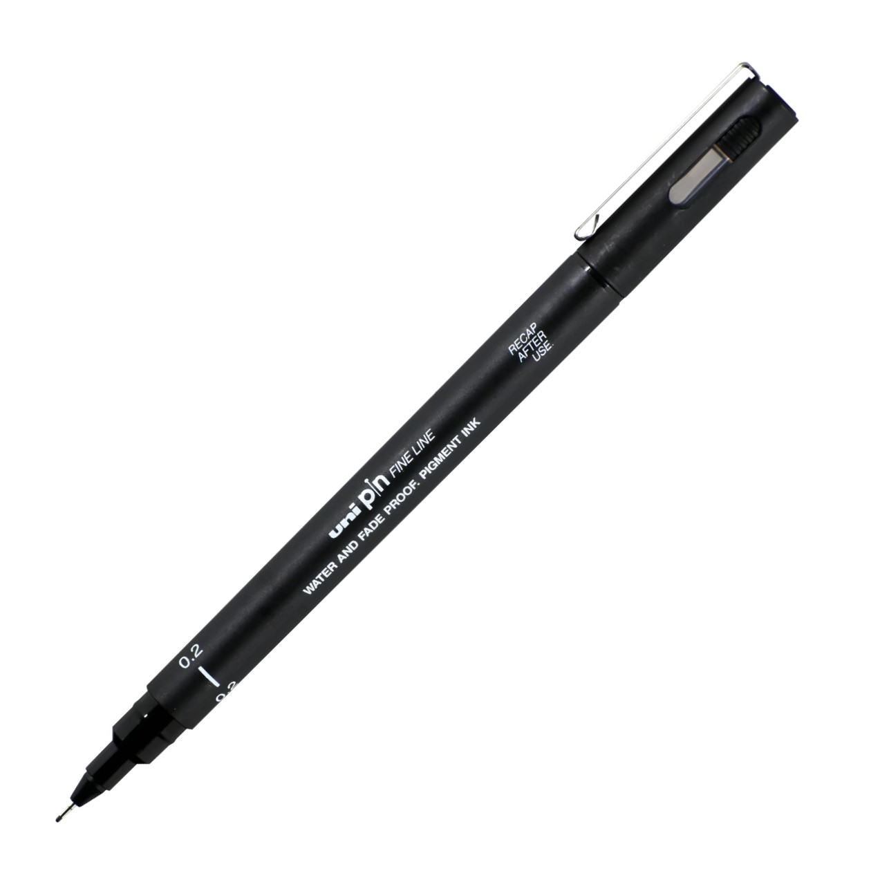 Tiralíneas o Estilógrafo de Dibujo Punta Pìncel / Brush, Color Negro / Black - BR-200 - uni PIN (Mitsubishi)