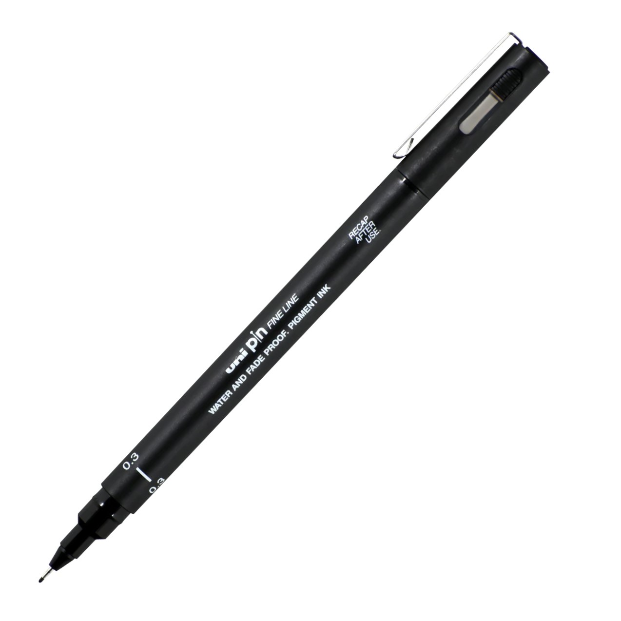 Tiralíneas o Estilógrafo de Dibujo Punta Pìncel / Brush, Color Negro / Black - BR-200 - uni PIN (Mitsubishi)