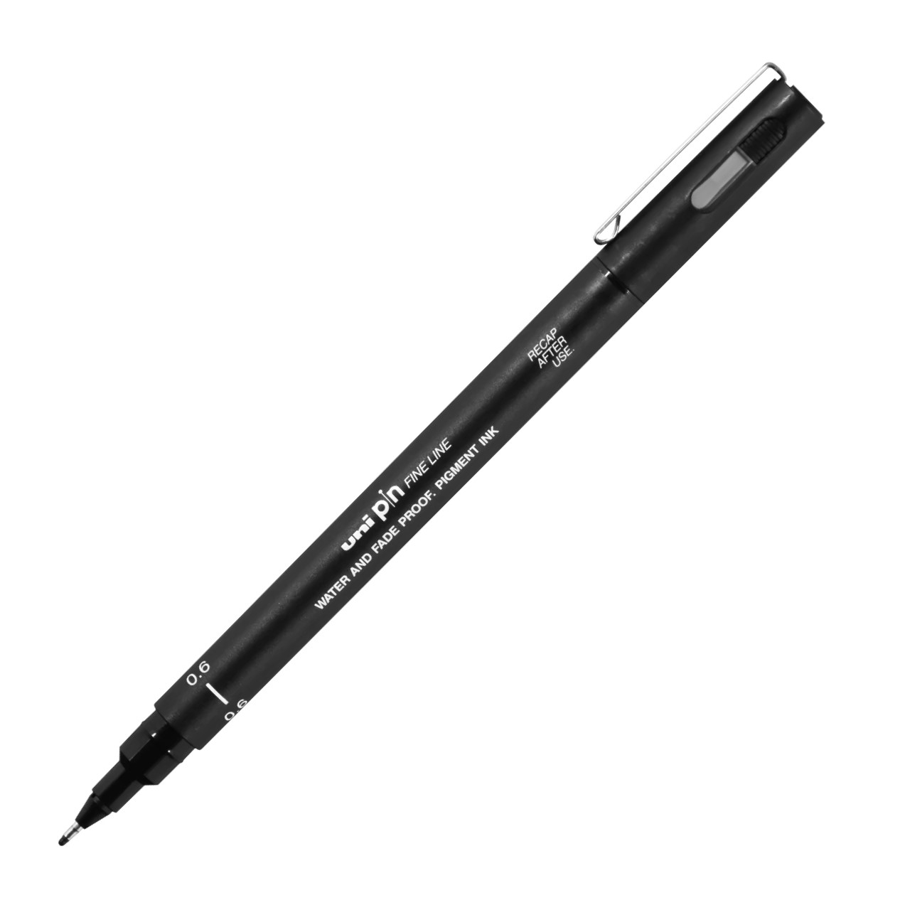 Tiralíneas o Estilógrafo de Dibujo Punta Pìncel / Brush, Color Negro / Black - BR-200 - uni PIN (Mitsubishi)