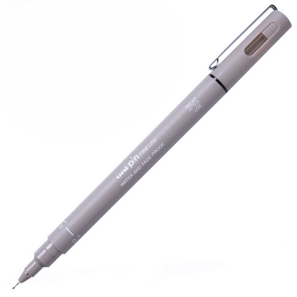 Tiralíneas o Estilógrafo de Dibujo Línea Fina 0,5 mm Color Light Grey / Gris Claro- 05-200 - uni PIN (Mitsubishi)